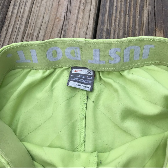 Nike Chartreuse Green Shorts - Picture 4 of 6